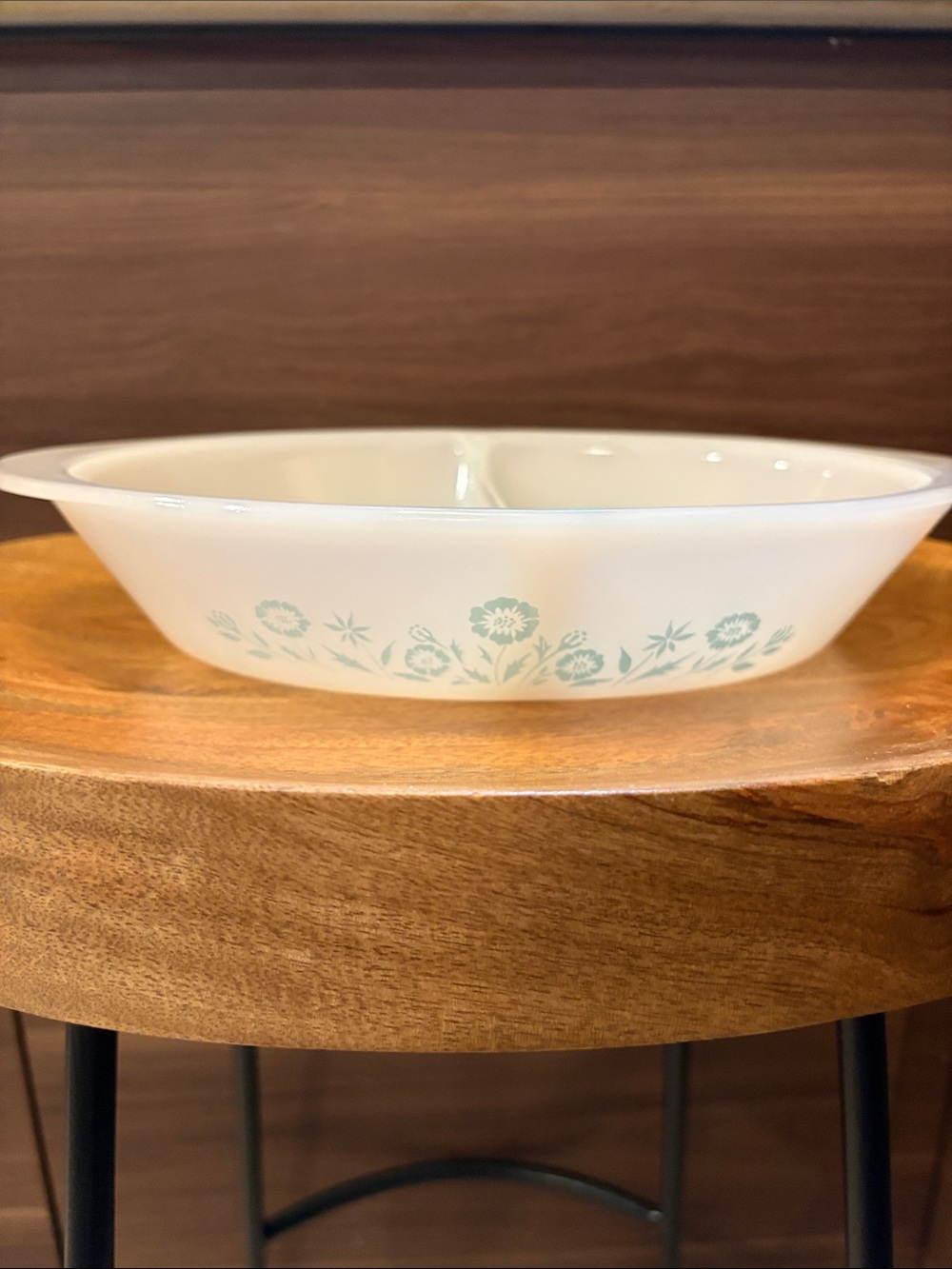 Vintage Mid-Century Maid of Honor Divided Casserole Dish Sears Glasbake